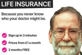 The offending advertisement features the image of one of Britain’s most notorious serial killers (Image: DeadHappy)
