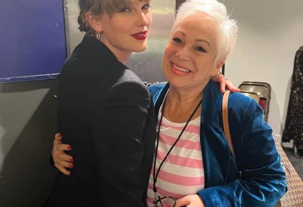 Denise Welch with Taylor Swift.