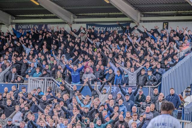 Hartlepool United fans celebrate