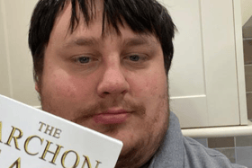 Paul Farrell with his new fantasy book The Archon Saga which will be available to buy on April 24.