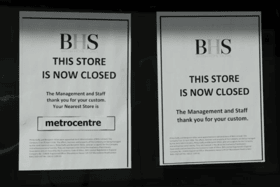 The sign which awaited customers on the windows of the Sunderland store in 2016.