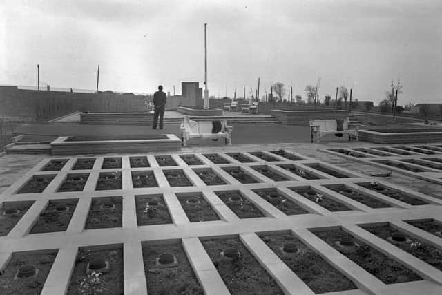 The Easington Garden of Remembrance created in memory of those who died in the Easington pit disaster of 1951.