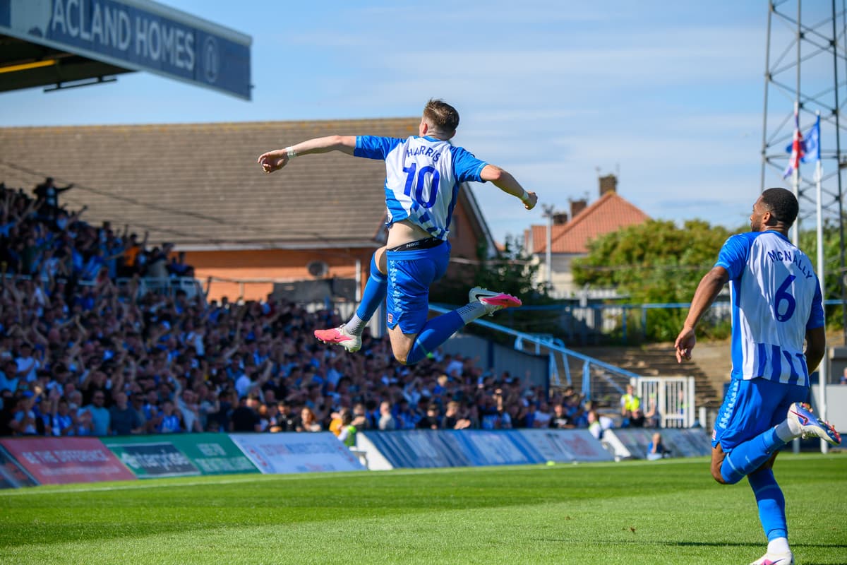Will Harris hat eine Botschaft für die Fans von Hartlepool United und gibt ...