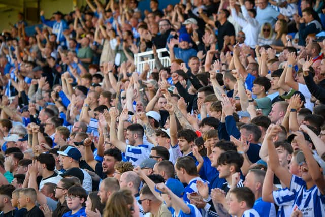 Hartlepool United fans were celebrating as their new look side claimed a 2-0 win against Barrow on the opening day of the 2026/27 National League season (photo Chris Fryatt)
