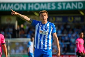 Hartlepool United striker Jordan Hugill.