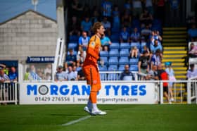 Hartlepool United goalkeeper Max Merrick.