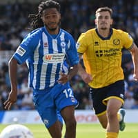Pete Wild reacts to Neo Eccleston's third red card of the season for Hartlepool United - in only 10 games