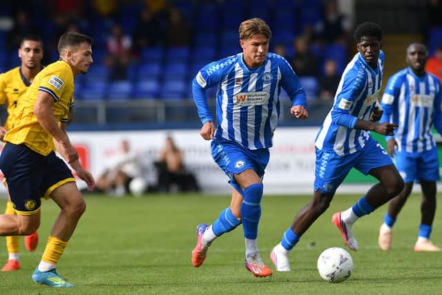 Hartlepool United midfielder Cole Deeming.