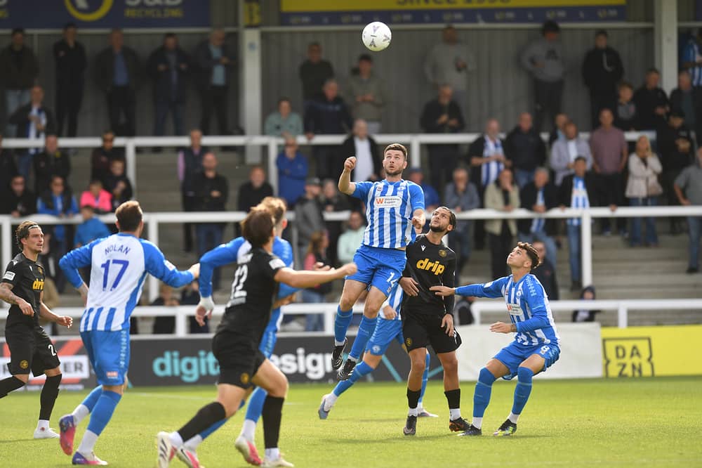 Nathan Sheron in action for Hartlepool United.