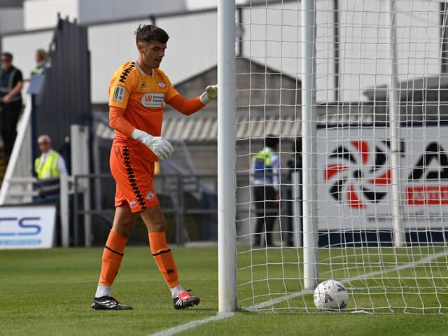 Hartlepool United goalkeeper Nathan Fisher.