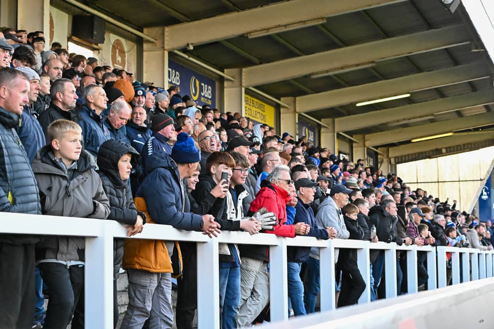 Hartlepool United fans got behind their side in Saturday's FA Cup fourth qualifying round defeat against Marine.
