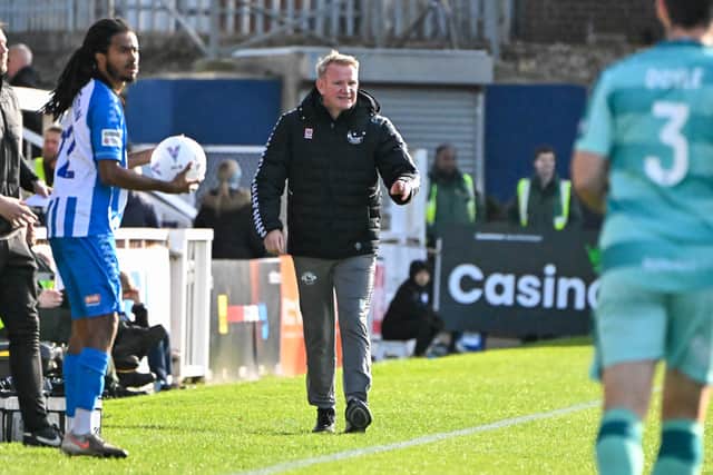 Hartlepool United head coach Pete Wild (photo Chris Fryatt)