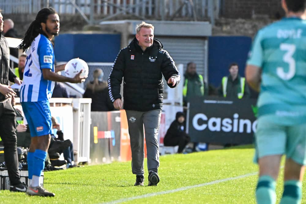 Hartlepool United head coach Pete Wild (photo Chris Fryatt)