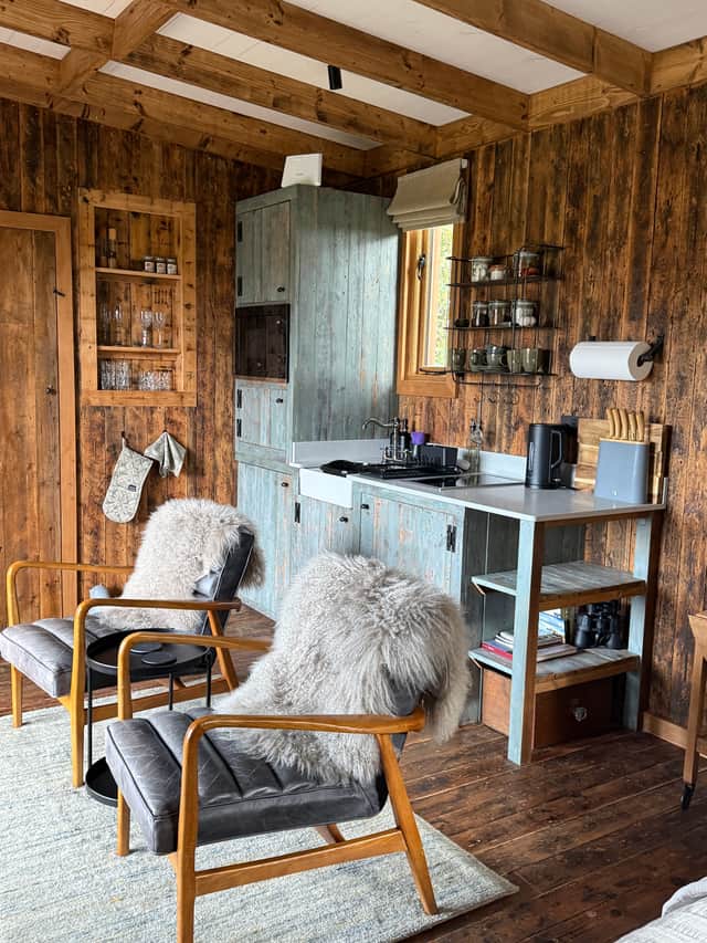 The kitchen is well-equipped for those wanting a cosy night in