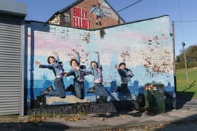 Cast members from the stage production of Billy Elliot pictured during filming at locations used in the film Picture: David Wood 