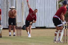 Paul Frankland in action during a recent dads versus lads game at Hornby Park. Pictures: Mally Foster