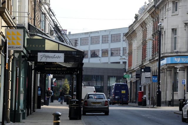 One of Harrogate's popular shopping streets has been almost empty all week as shops have closed their doors during the lockdown.