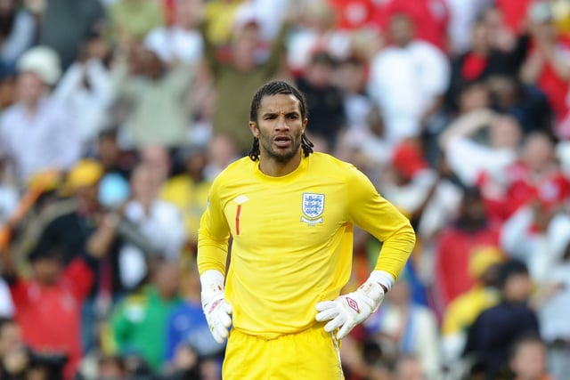 No.1 at Euro 2004, brought into the starting line-up after an opening game error by Robert Green at the 2010 World Cup. James won caps while at Liverpool, Aston Villa, West Ham, Manchester City and Portsmouth.