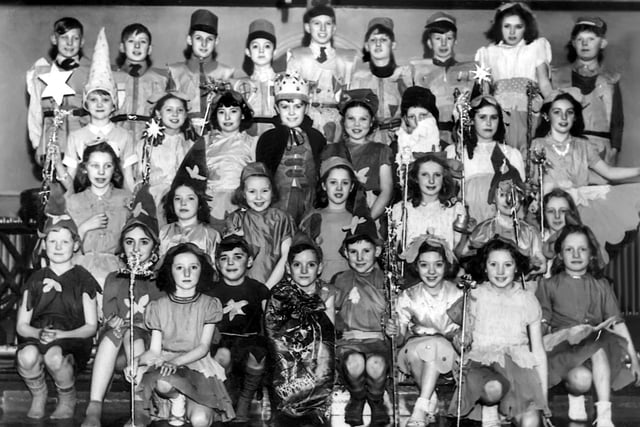 Children from Barley Hill Road School who took part in a Christmas concert around 1949 or 1950. The photograph was supplied to Leodis by Marjorie Dobbins.