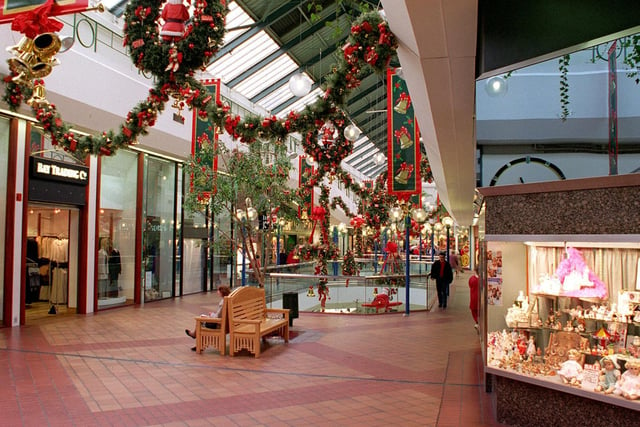 Christmas decorations adorned every surface of the centre.