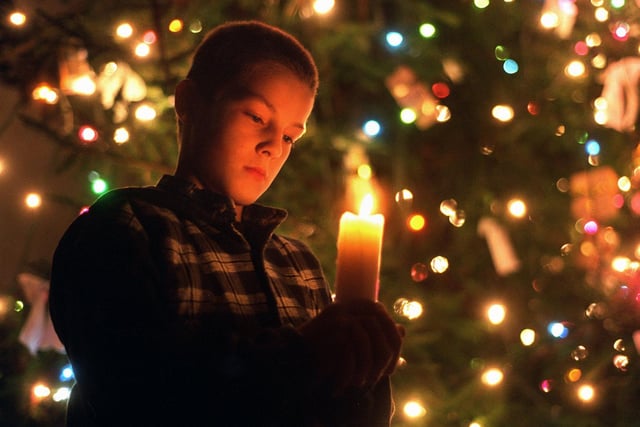 Paul Scholes, 10, from Wakefield, won a Yorkshire Evening Post competition to switch on the Christmas tree lights at Leeds Parish Church in 1995