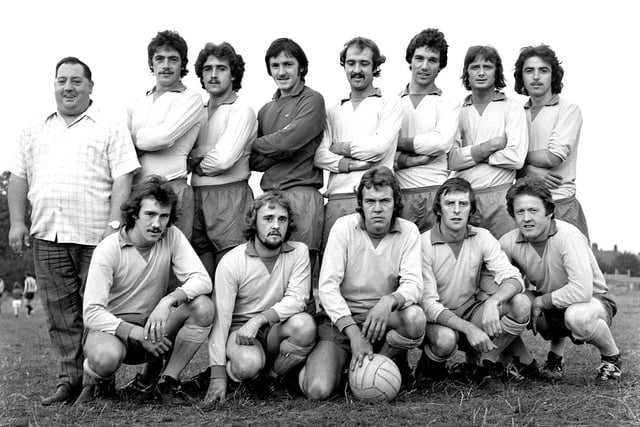 St Wilfrid's FC squad in Standish in 1976