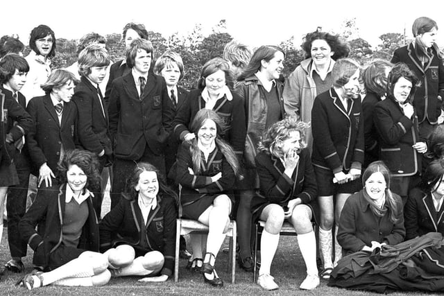 Up Holland High School pupils at their summer sports day in 1974