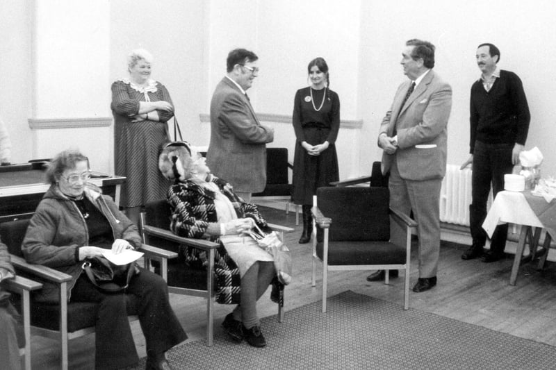 Rt. Hon. Denis Healey MP gave a speech praising the fundraising efforts of the local community (second from right). To the left of Mr Healey is Suzi Armitage and standing facing him is Arthur Westerman.
