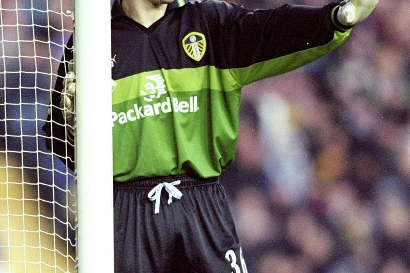 Paul Robinson organises his defensive wall during Premiership clash  against West Ham United at Elland Road in December 1998. Leeds won 4-0.