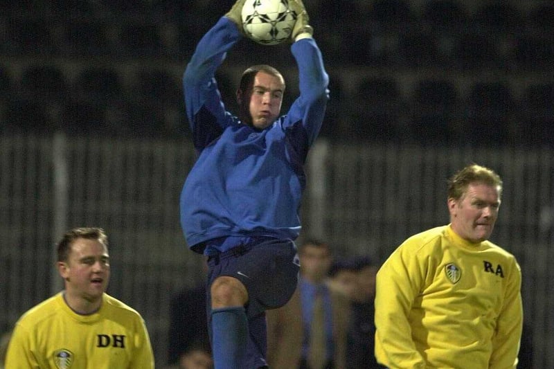 Paul Robinson is pictured during Leeds United's training session ahead of the Champions league clash against Besiktas in Turkey in October 2000. The game finished goalless.
