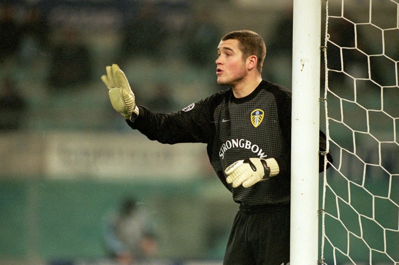 Paul Robinson in action during the Champions League clash  against Lazio at the Stadio Olympico in December 2000. Leeds won 1-0.