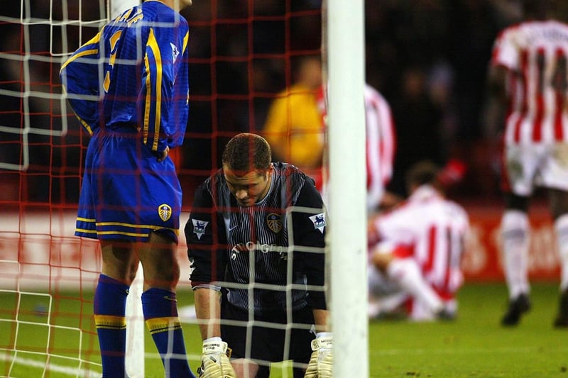 A dejected Paul Robinson after conceding an injury time winner during the Worthington Cup third round clash against Sheffield United at Bramall Lane in November 2002.