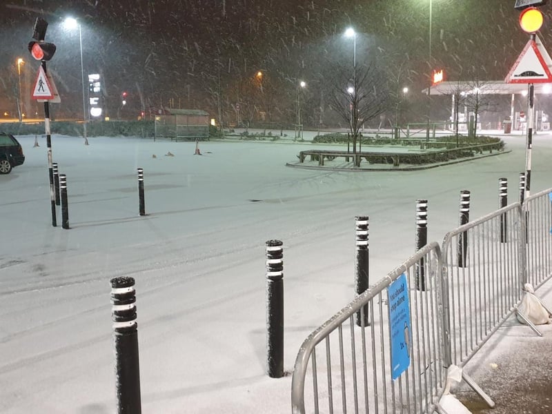 A quiet car park at Sainsbury's in Whitby