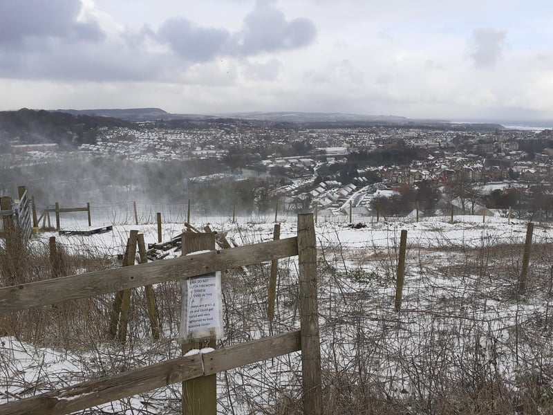 Swirling snow on Oliver's Mount