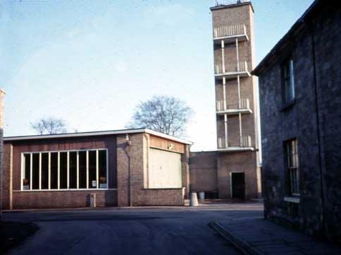 Wetherby Fire Station at the end of Victoria Street close to the junction with Walton Road in February 1965. It was built in 1957.