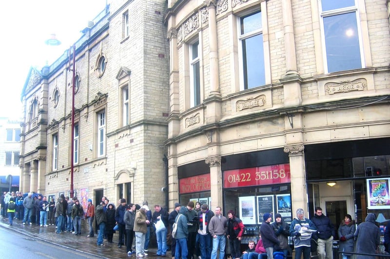 Queuing for Morrissey tickets at the Victoria Theatre, Halifax.