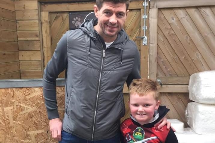 Gemma Southworth's son met former Liverpool captain Steven Gerrard at a farm two years ago