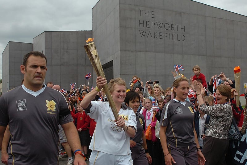 The Olympic torch procession arrived in the Wakefield district on Monday, June 25, 2020.