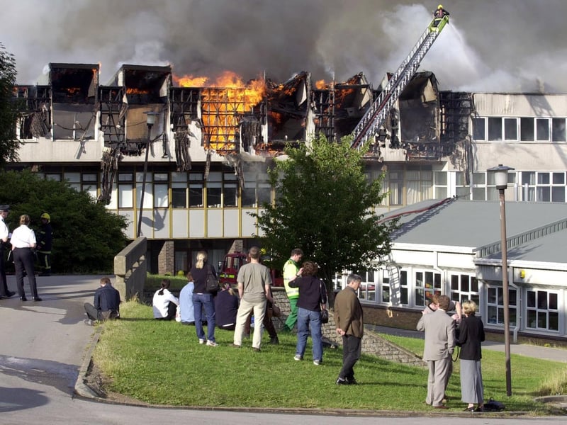Staff and pupils at Crawshaw High were left devastated after a blaze ripped through part of the school in the summer of 2001. 