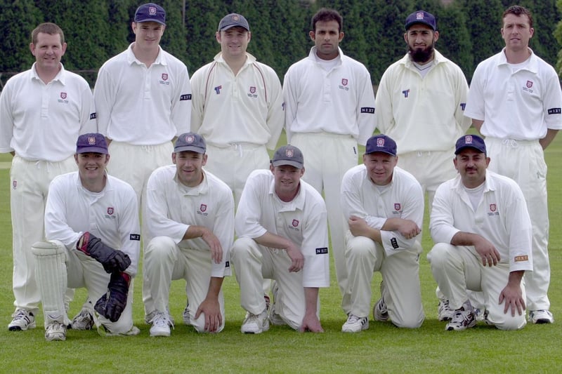 Pudsey Congs in June 2001. Pictured are Neil Nicholson, Anthony Burton, Stuart Clifton, Naveed Rana Ul Hassan, Nijad Khan and Glenn Roberts. Front: Gary Brook, James Middlebrook, Matthew Doidge, Andy Bethel and Babar Butt.