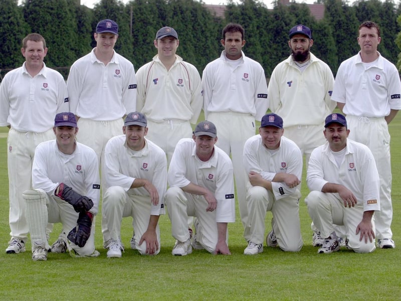 Pudsey Congs in June 2001. Pictured are Neil Nicholson, Anthony Burton, Stuart Clifton, Naveed Rana Ul Hassan, Nijad Khan and Glenn Roberts. Front: Gary Brook, James Middlebrook, Matthew Doidge, Andy Bethel and Babar Butt.