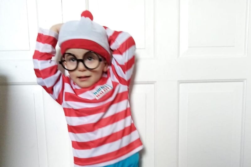 Olly (four) went to Acorns Private Day Nursery as Where's Wally? (sent by Shanene Combe