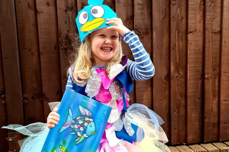 Willow (five) as The Rainbow Fish (sent by Beau Eleanor Wilkinson