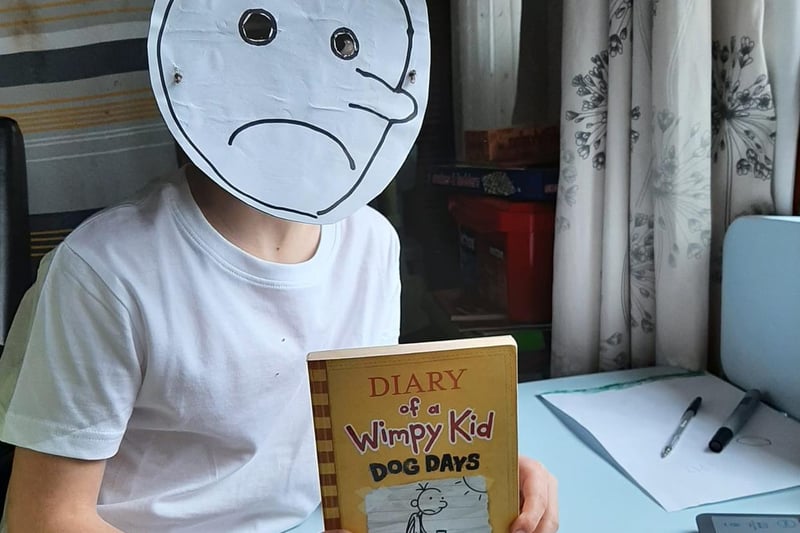 Thomas (eight) dressed as the character from Diary of a Wimpy Kid (sent by Dawn Pearson)