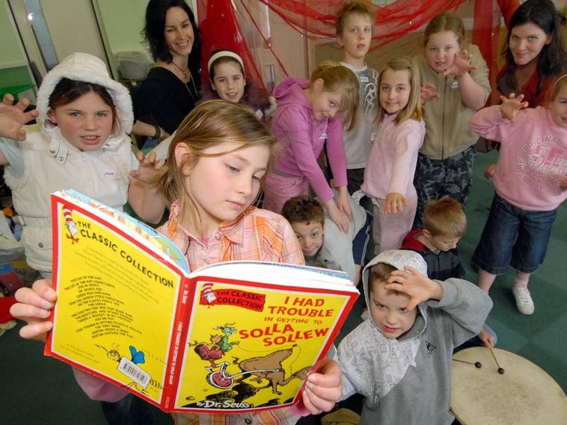 Youngsters prepare for their Dr Seuss play at Filey School.