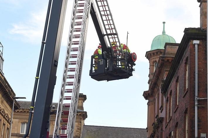 Firefighters were brought in from Blackpool, as many of the Preston brigade were busy attending issues at the roof of Oyston Mill in the city