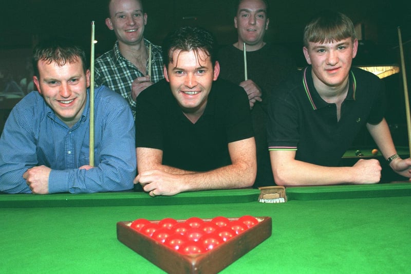 Morley Snooker Centre A team in February 1999. Pictured, left to right, Richard Walsh. David Boyes, Andy Kitching, Martyn Boyes and Carl Marsden.
