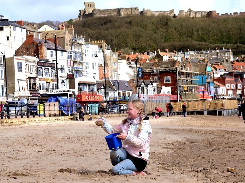 Braving the cold weather for beach fun