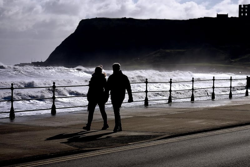 Taking a windy stroll on Scarborough's North Bay