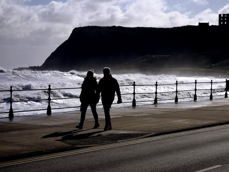 Taking a windy stroll on Scarborough's North Bay